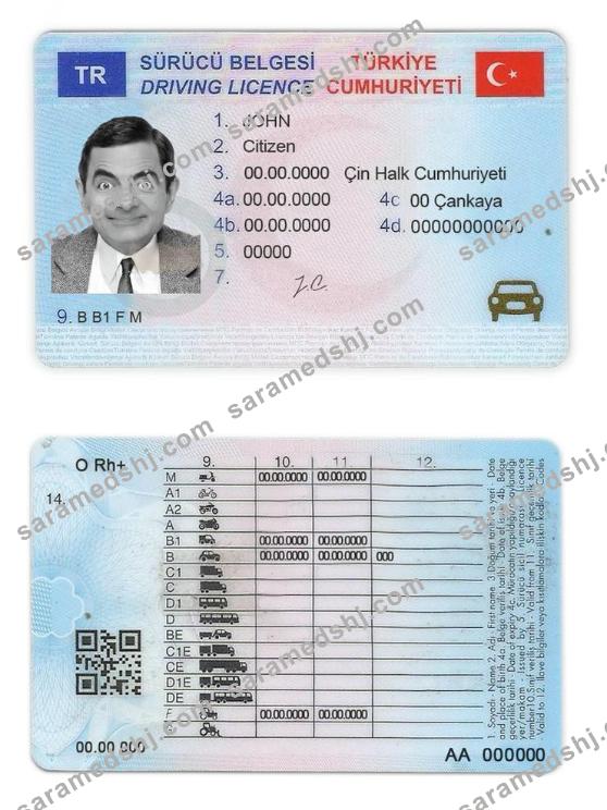 Turkey driving license